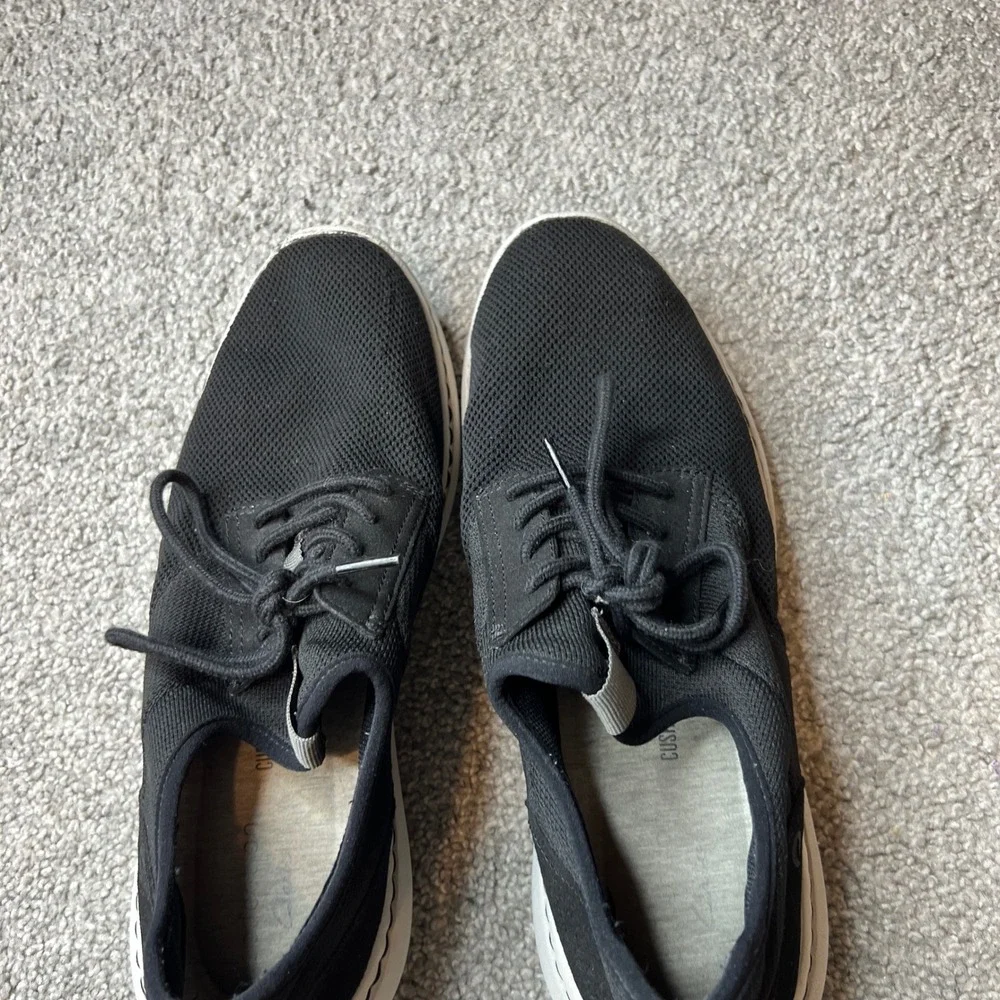 Clarks Step Urban Low sneakers mens 10.5 shoes Black Textile Oxfords comfort‎
